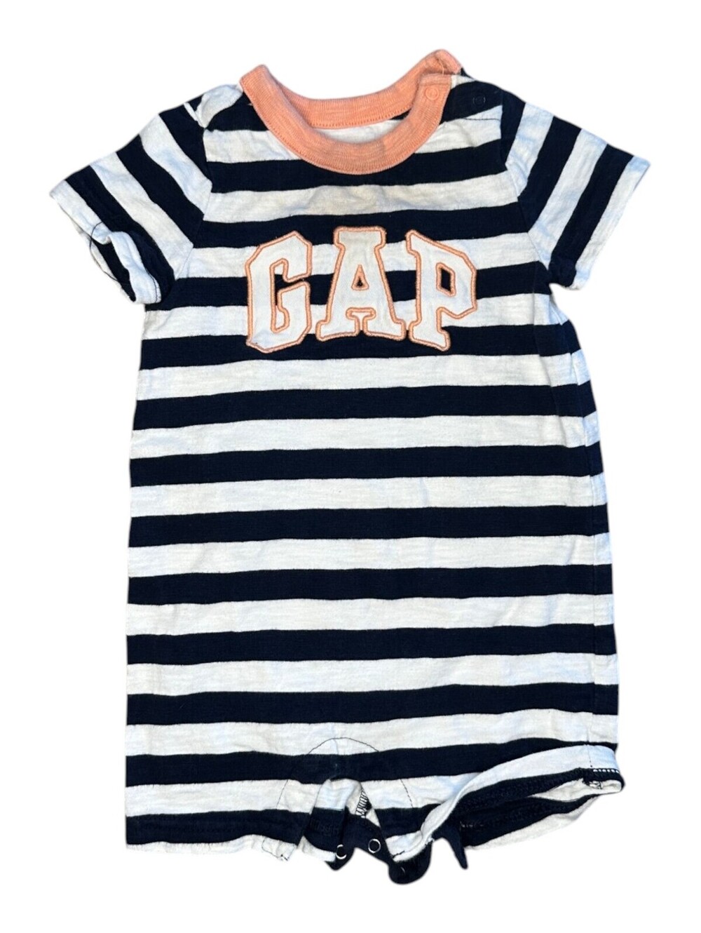 Gap 9-12M Striped Short Sleeve Baby Romper